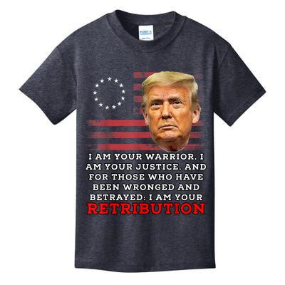 2024 Trump Desantis Florida CPAC I Am Your Retribution Trumo Kids T-Shirt