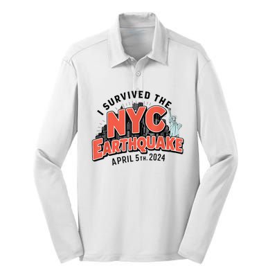 2024 Tristate Earthquake Survivor April 2024 Earthquake Silk Touch Performance Long Sleeve Polo