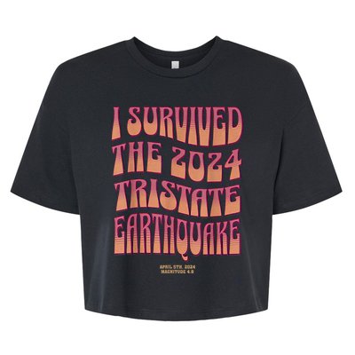 2024 Tristate Earthquake Survivor April 2024 Earthquake Bella+Canvas Jersey Crop Tee