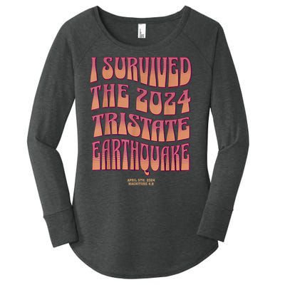 2024 Tristate Earthquake Survivor April 2024 Earthquake Women's Perfect Tri Tunic Long Sleeve Shirt