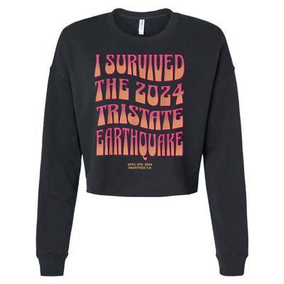 2024 Tristate Earthquake Survivor April 2024 Earthquake Cropped Pullover Crew