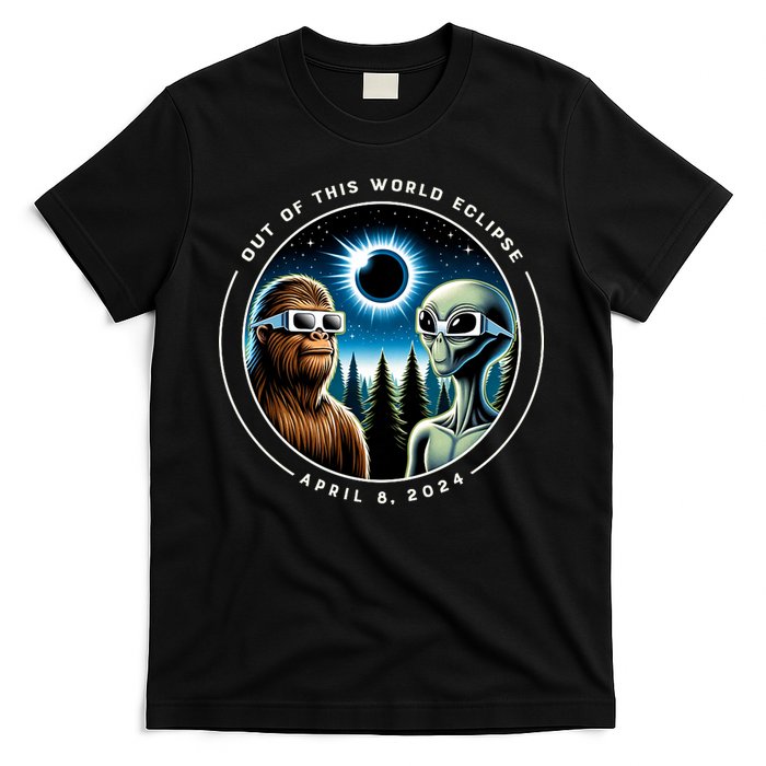 2024 Total Eclipse Bigfoot Alien Out Of This World Eclipse T-Shirt