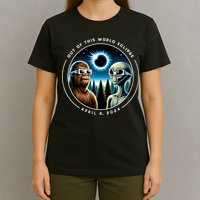 2024 Total Eclipse Bigfoot Alien Out Of This World Eclipse T-Shirt