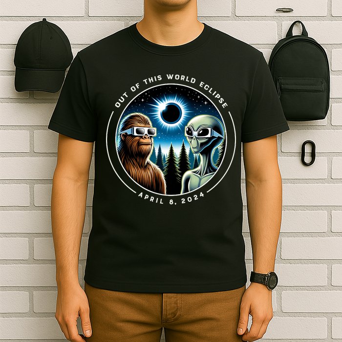 2024 Total Eclipse Bigfoot Alien Out Of This World Eclipse T-Shirt