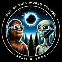 2024 Total Eclipse Bigfoot Alien Out Of This World Eclipse T-Shirt