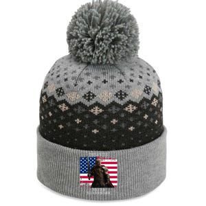 2024 Trump Flag Gift The Baniff Cuffed Pom Beanie