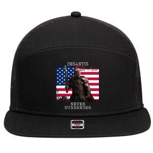 2024 Trump Flag Gift 7 Panel Mesh Trucker Snapback Hat