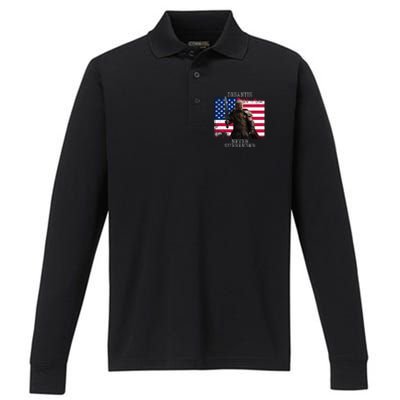 2024 Trump Flag Gift Performance Long Sleeve Polo