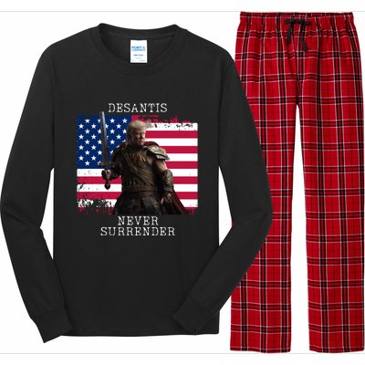 2024 Trump Flag Gift Long Sleeve Pajama Set