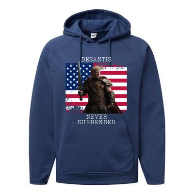 2024 Trump Flag Gift Performance Fleece Hoodie