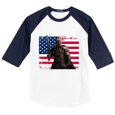 2024 Trump Flag Gift Baseball Sleeve Shirt