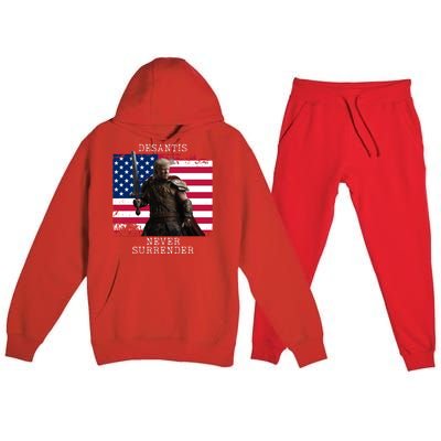 2024 Trump Flag Gift Premium Hooded Sweatsuit Set