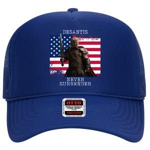 2024 Trump Flag Gift High Crown Mesh Back Trucker Hat