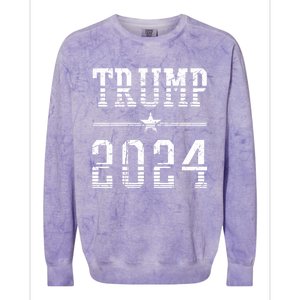 2024 Trump For President Gift Colorblast Crewneck Sweatshirt