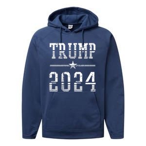 2024 Trump For President Gift Performance Fleece Hoodie