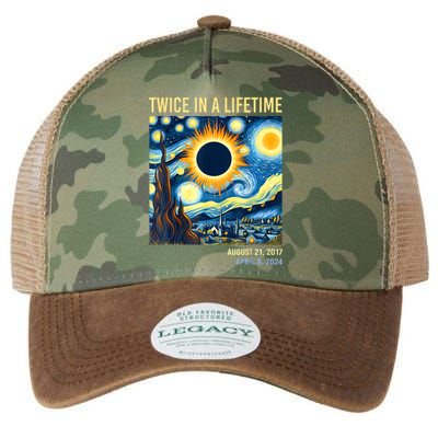 2024 Twice In A Lifetime Total Solar Eclipse Legacy Tie Dye Trucker Hat