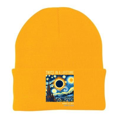 2024 Twice In A Lifetime Total Solar Eclipse Knit Cap Winter Beanie