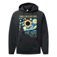 2024 Twice In A Lifetime Total Solar Eclipse Performance Fleece Hoodie