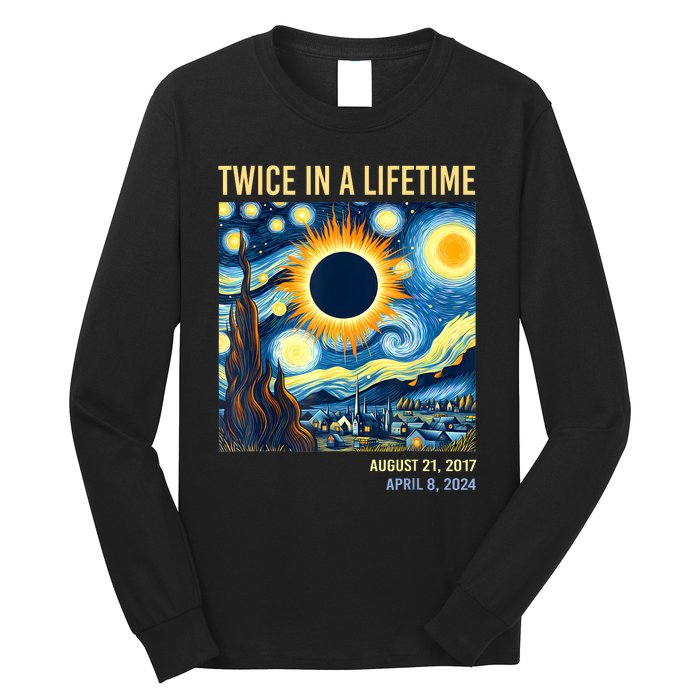 2024 Twice In A Lifetime Total Solar Eclipse Long Sleeve Shirt