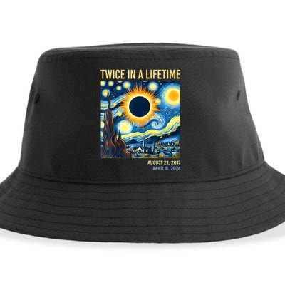 2024 Twice In A Lifetime Total Solar Eclipse Sustainable Bucket Hat