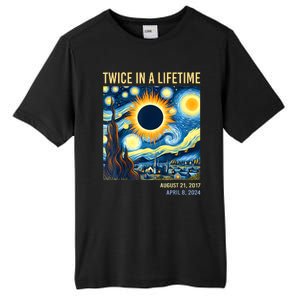 2024 Twice In A Lifetime Total Solar Eclipse Tall Fusion ChromaSoft Performance T-Shirt