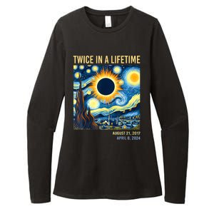 2024 Twice In A Lifetime Total Solar Eclipse Womens CVC Long Sleeve Shirt