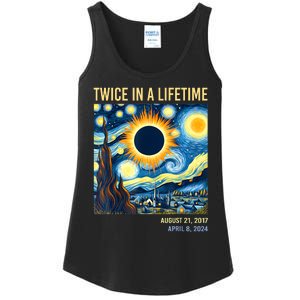 2024 Twice In A Lifetime Total Solar Eclipse Ladies Essential Tank