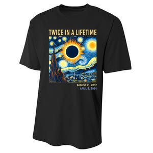 2024 Twice In A Lifetime Total Solar Eclipse Performance Sprint T-Shirt