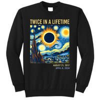 2024 Twice In A Lifetime Total Solar Eclipse Tall Sweatshirt