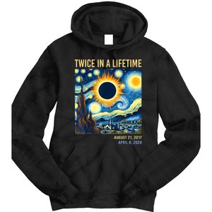 2024 Twice In A Lifetime Total Solar Eclipse Tie Dye Hoodie