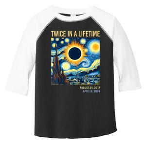 2024 Twice In A Lifetime Total Solar Eclipse Toddler Fine Jersey T-Shirt