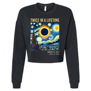 2024 Twice In A Lifetime Total Solar Eclipse Cropped Pullover Crew