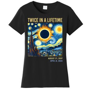 2024 Twice In A Lifetime Total Solar Eclipse Women's T-Shirt