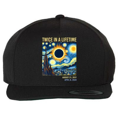 2024 Twice In A Lifetime Total Solar Eclipse Wool Snapback Cap