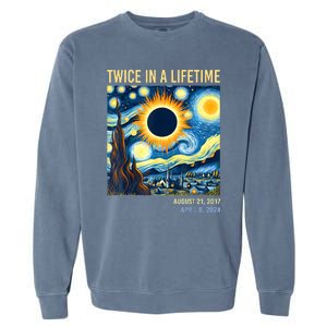 2024 Twice In A Lifetime Total Solar Eclipse Garment-Dyed Sweatshirt