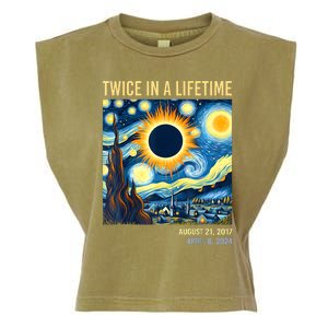 2024 Twice In A Lifetime Total Solar Eclipse Garment-Dyed Women's Muscle Tee