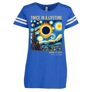 2024 Twice In A Lifetime Total Solar Eclipse Enza Ladies Jersey Football T-Shirt