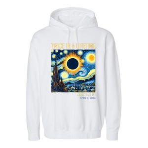 2024 Twice In A Lifetime Total Solar Eclipse Garment-Dyed Fleece Hoodie