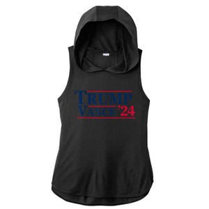 2024 Trump Jd Vance Vp Presidential Election Maga Usa Ladies PosiCharge Tri-Blend Wicking Draft Hoodie Tank