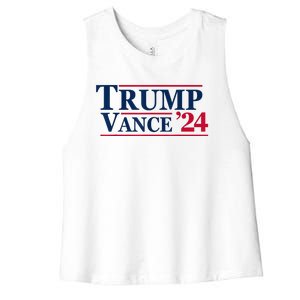 2024 Trump Jd Vance Vp Presidential Election Maga Usa Women's Racerback Cropped Tank