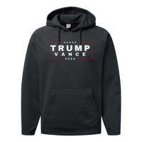 2024 Trump Jd Vance Vp Presidential Election Maga Usa Performance Fleece Hoodie