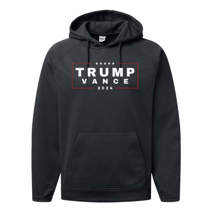 2024 Trump Jd Vance Vp Presidential Election Maga Usa Performance Fleece Hoodie