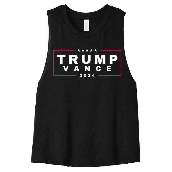 2024 Trump Jd Vance Vp Presidential Election Maga Usa Women's Racerback Cropped Tank