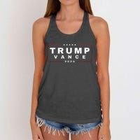 2024 Trump Jd Vance Vp Presidential Election Maga Usa Women's Knotted Racerback Tank