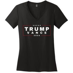 2024 Trump Jd Vance Vp Presidential Election Maga Usa Women's V-Neck T-Shirt