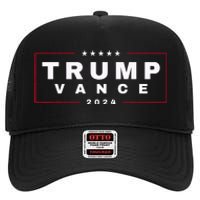 2024 Trump Jd Vance Vp Presidential Election Maga Usa High Crown Mesh Back Trucker Hat