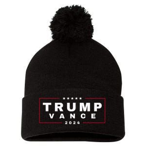 2024 Trump Jd Vance Vp Presidential Election Maga Usa Pom Pom 12in Knit Beanie