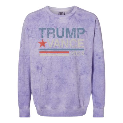 2024 Trump Jd Vance Vp Presidential Election Maga Usa Colorblast Crewneck Sweatshirt