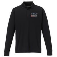 2024 Trump Jd Vance Vp Presidential Election Maga Usa Performance Long Sleeve Polo