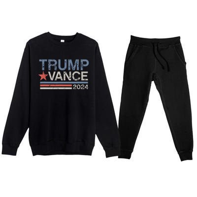 2024 Trump Jd Vance Vp Presidential Election Maga Usa Premium Crewneck Sweatsuit Set